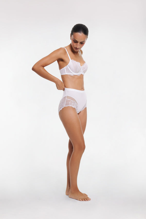intimo AMOUR HIGH BRIEF White