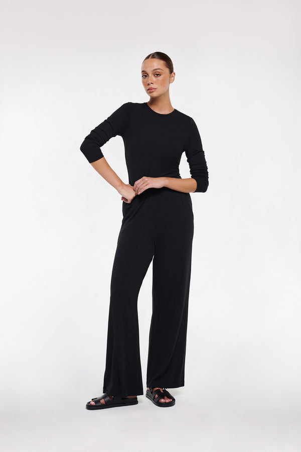 intimo CREW NECK TOP Black