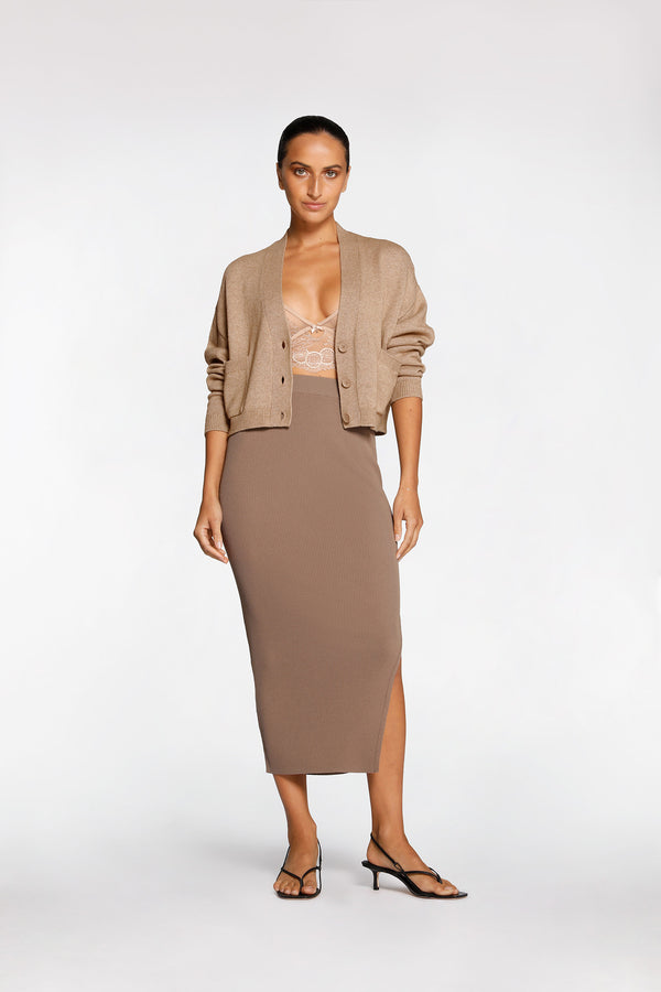 intimo CROP CARDIGAN dune