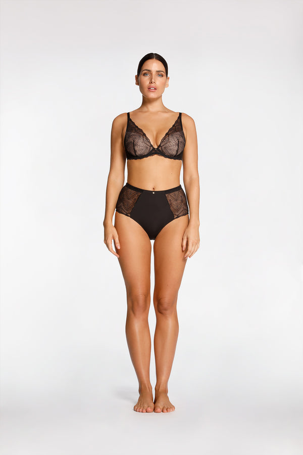 intimo DECOLETTE HIGH BRIEF Black