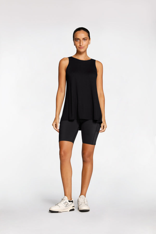 intimo FLARED SINGLET Black