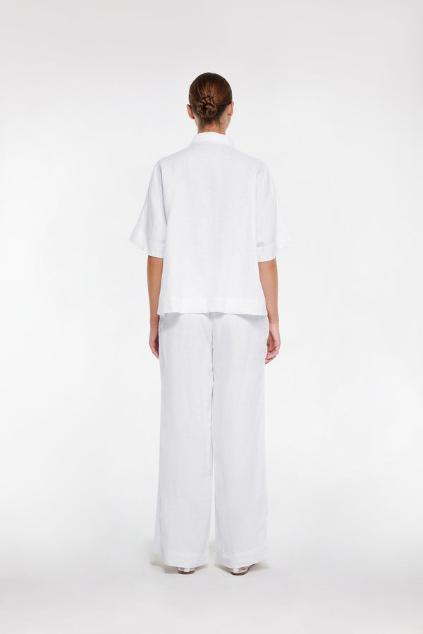 Intimo LINEN BOXY SHIRT White