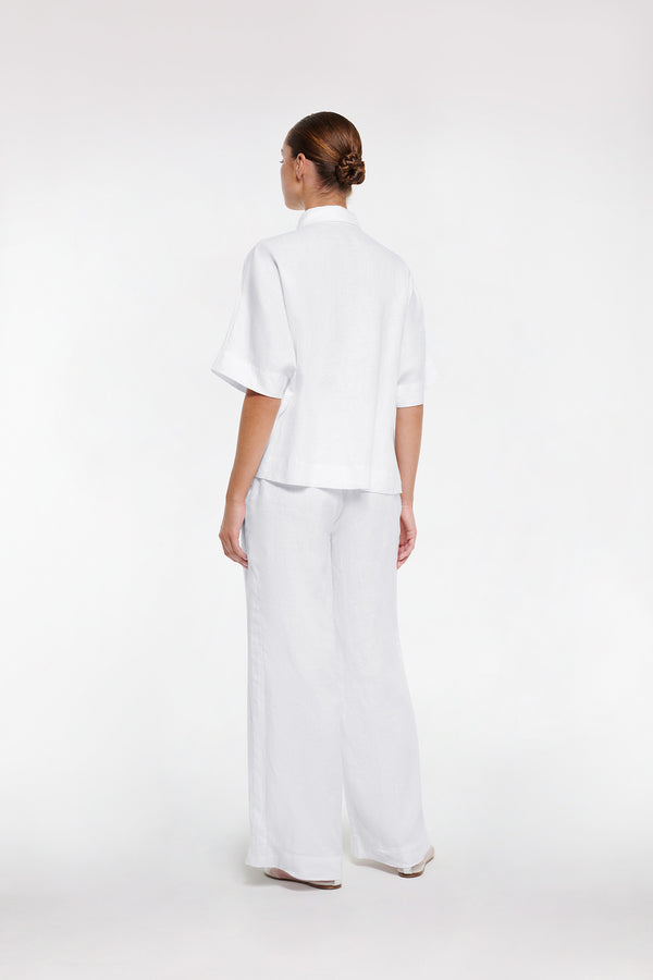 Intimo LINEN BOXY SHIRT White