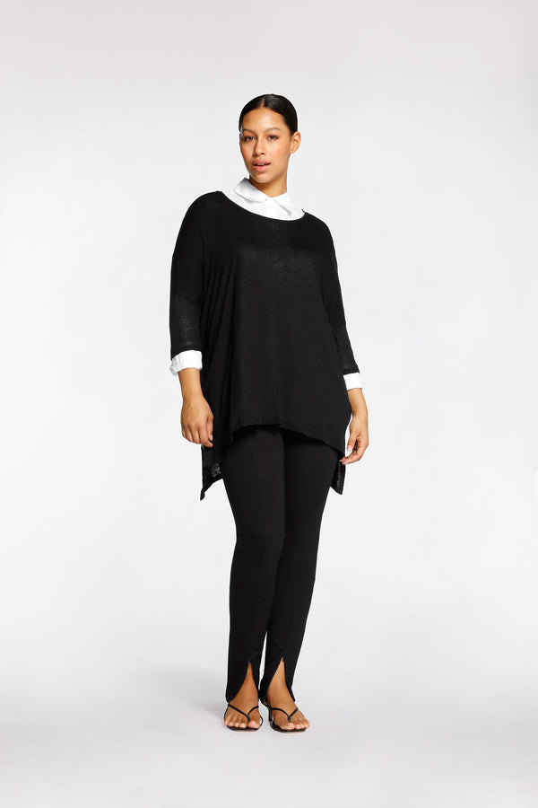 intimo LINEN ESSENTIAL TUNIC Black