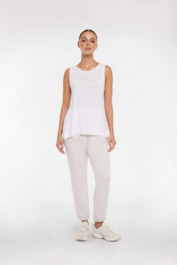 Intimo LINEN FLARED TANK White
