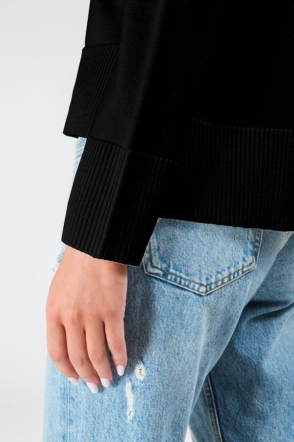 Intimo MERINO HI LOW SWEATER Black