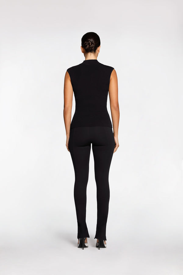 Intimo RIB FUNNEL NECK TOP Black