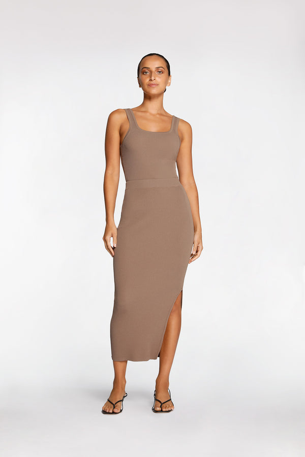 intimo RIB KNIT CONVERTIBLE SINGLET Oak