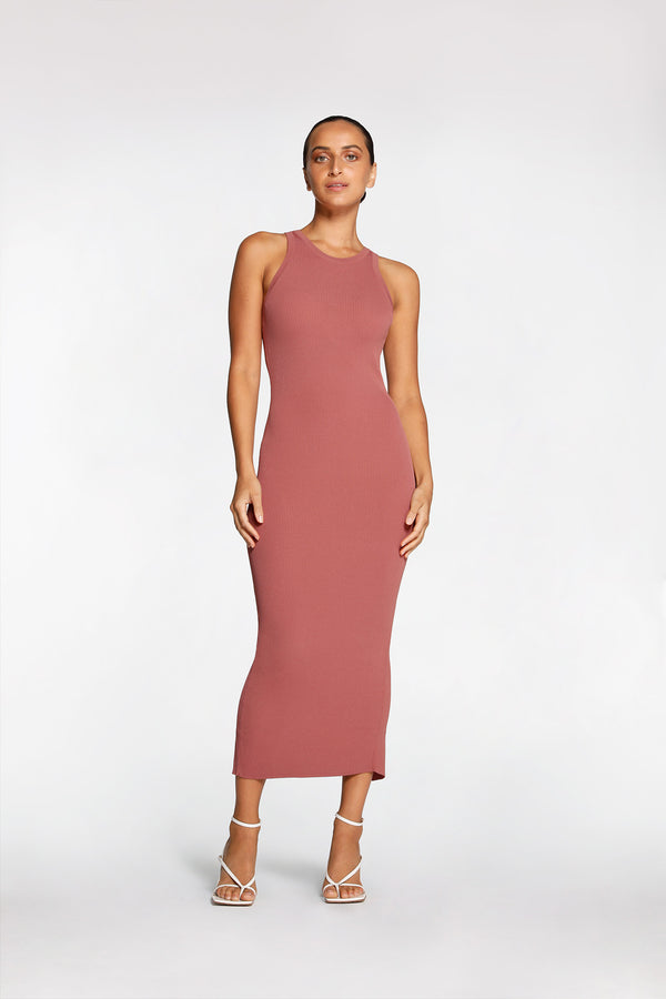 intimo RIB KNIT DRESS Deep Blush