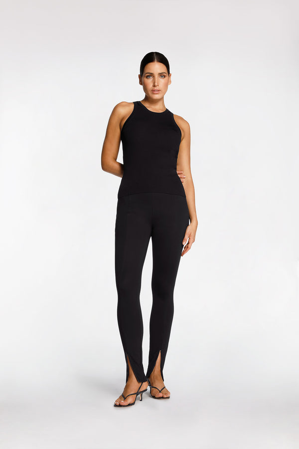 intimo RIB KNIT SINGLET Black