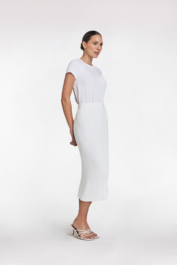 Intimo RIB MIDI SKIRT White