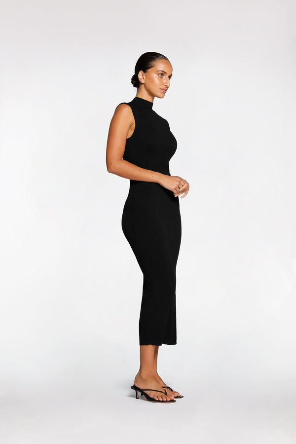 Intimo RIB SIDE SPLIT SKIRT Black