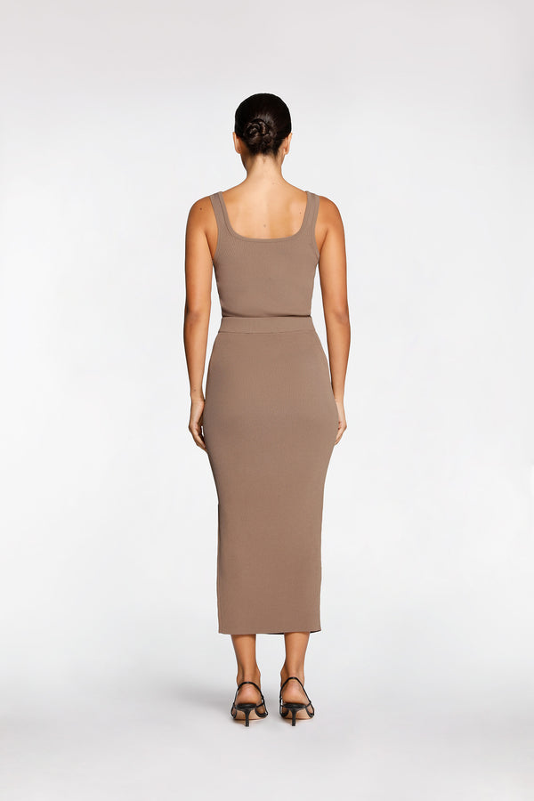 Intimo RIB SIDE SPLIT SKIRT Oak