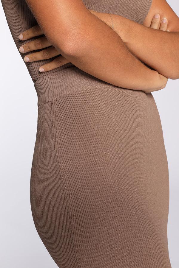 Intimo RIB SIDE SPLIT SKIRT Oak