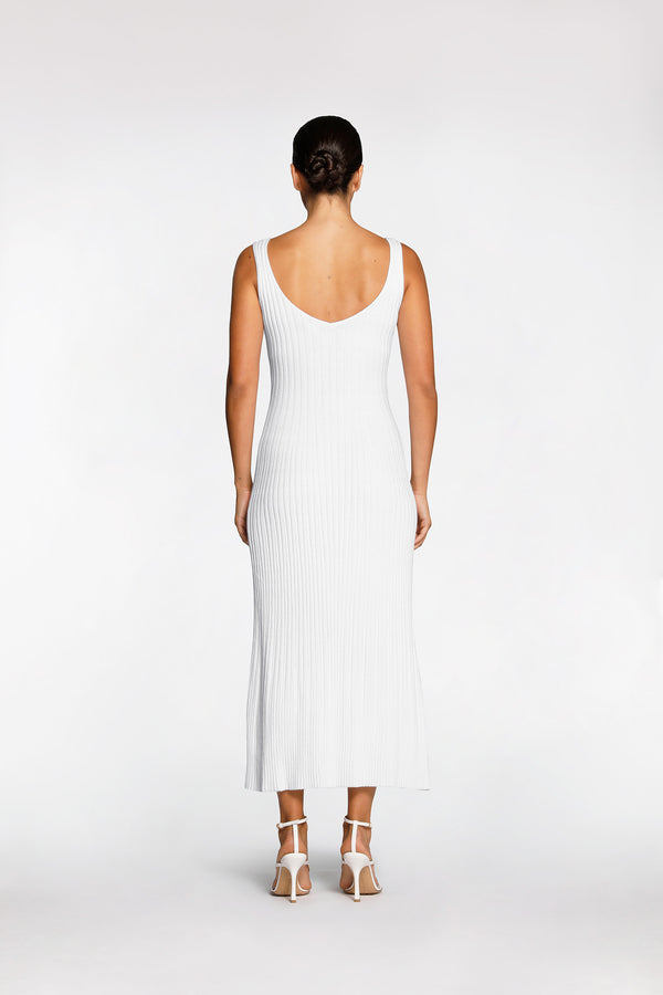 Intimo RIB SLEEVELESS DRESS White