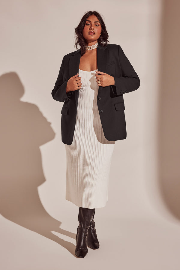 Intimo RIB SLEEVELESS DRESS White