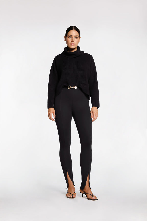 intimo ROLL NECK JUMPER Black