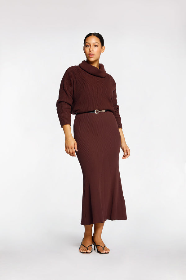 Intimo ROLL NECK JUMPER Chocolate