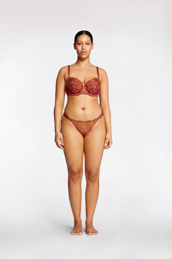 intimo SAMIRA HIPSTER BIKINI BRIEF Earth Red