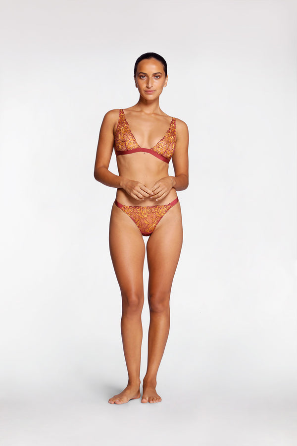 intimo SAMIRA HIPSTER STRING Earth Red