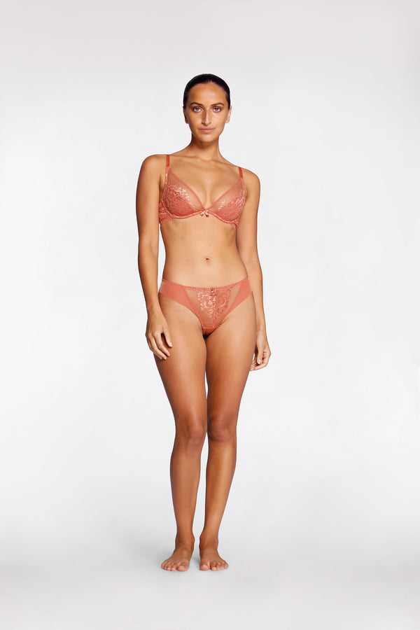 intimo SAVANNAH PLUNGE SOFT CUP BRA Copper