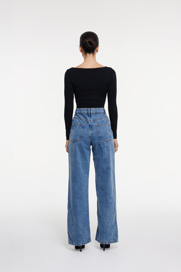 Intimo SCOOP NECK BODYSUIT Black