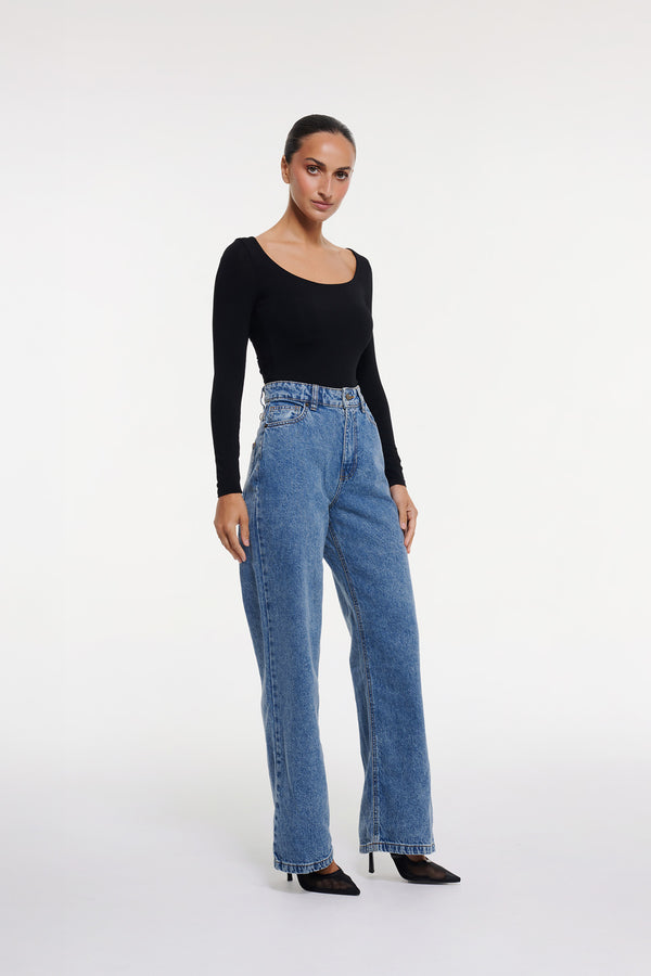 Intimo SCOOP NECK BODYSUIT Black