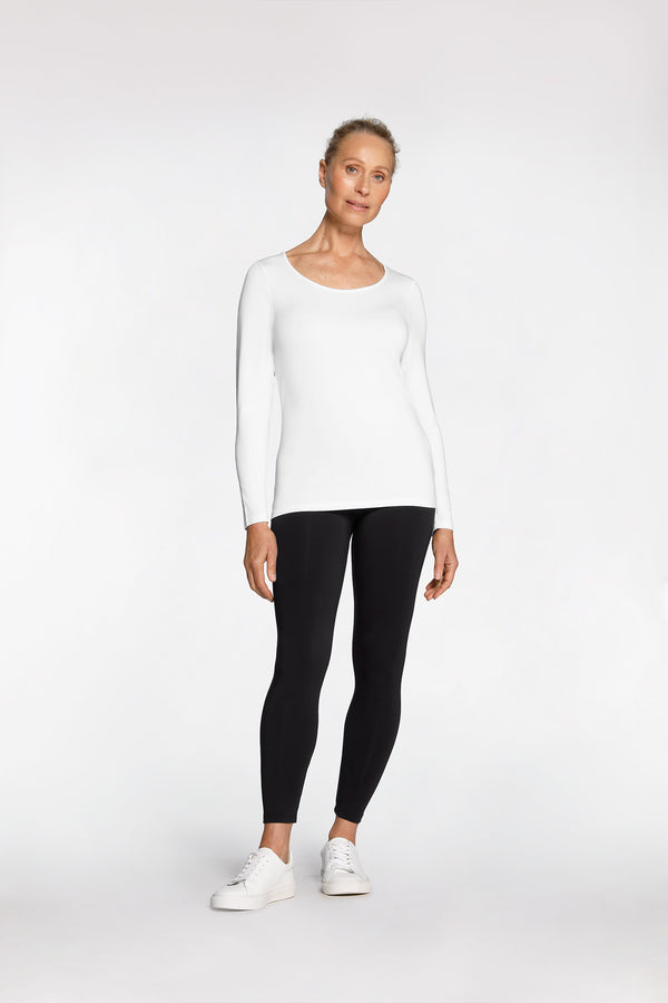 intimo SCOOP NECK TOP White