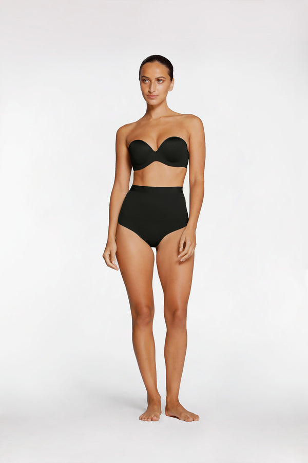intimo SEAMLESS HIGH STRING Black