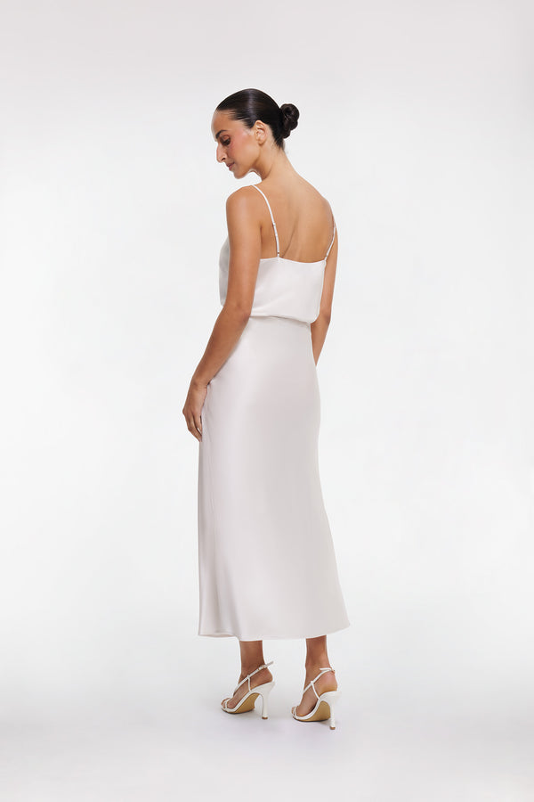 Intimo SILK MIDI SKIRT Pearl