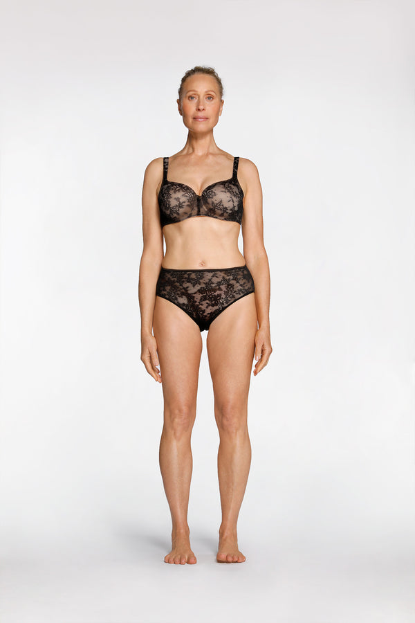 intimo SMOOTH LACE BRIEF Black