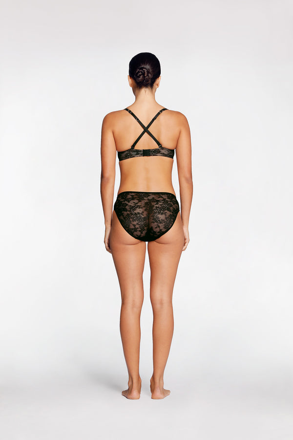 Intimo SMOOTH LACE PLUNGE CONTOUR BRA Black