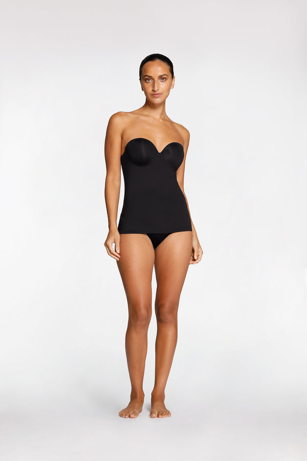 intimo SMOOTH STRAPLESS CAMI BRA Black