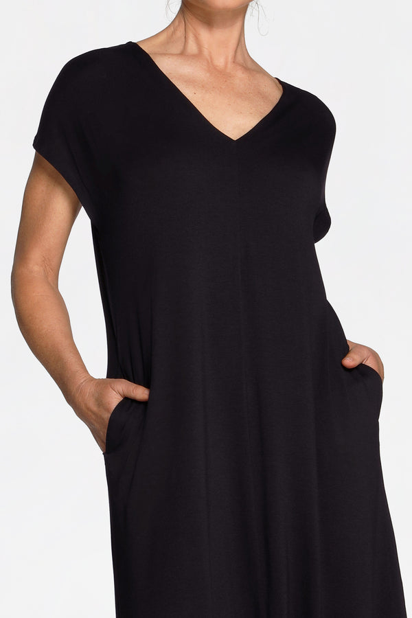 Intimo SPLIT FRONT DRESS Black