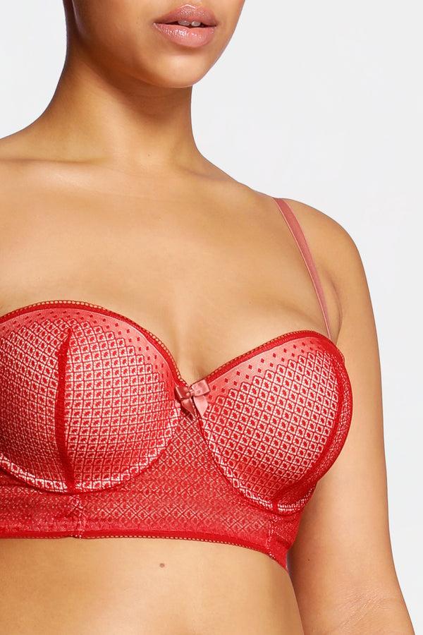 Intimo TORY LONGLINE CONTOUR BRA Scarlet