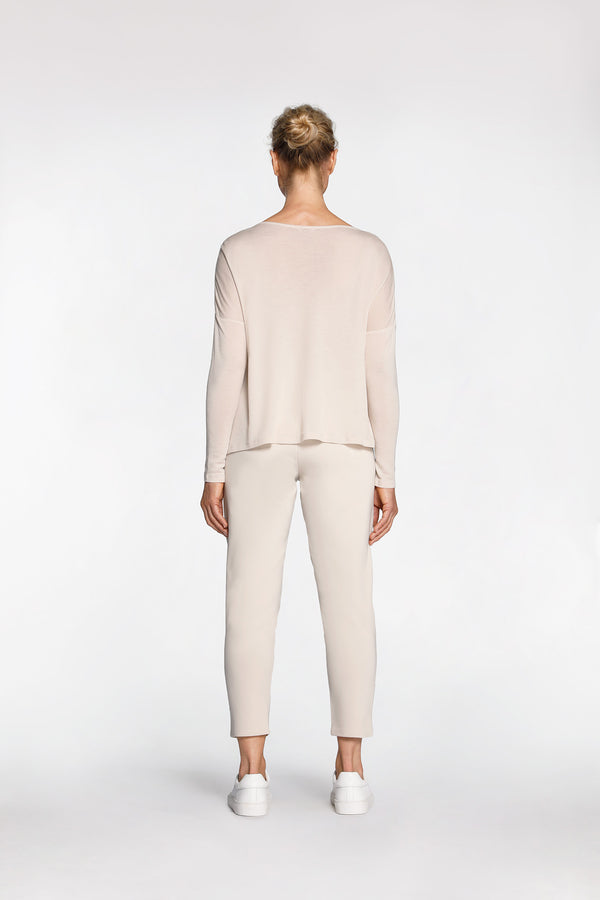 Intimo V-NECK MERINO WOOL JUMPER Moonbeam