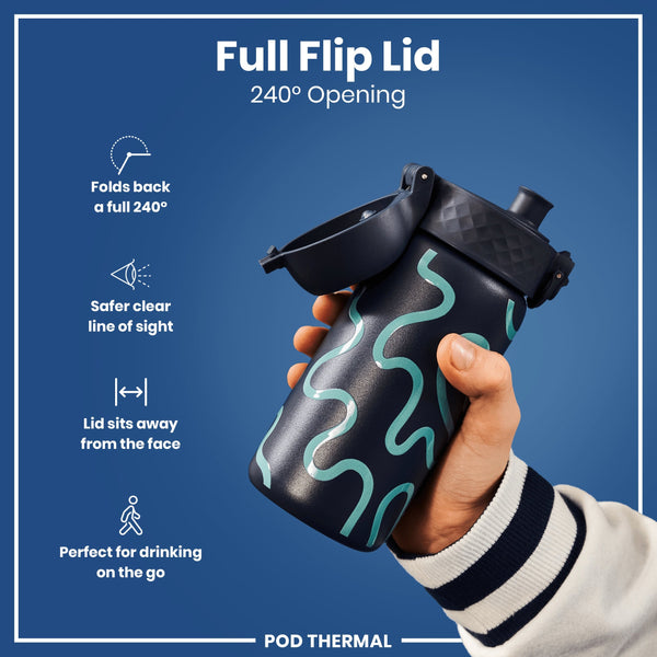 Ion8 Pod 11oz Insulated Steel - Squigly Line