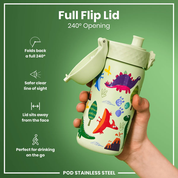 Ion8 Pod 13oz Lightweight Steel - Dinosaurs