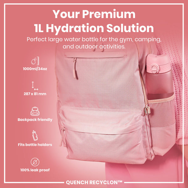 Ion8 Quench 36oz Recyclon - Rose Quartz