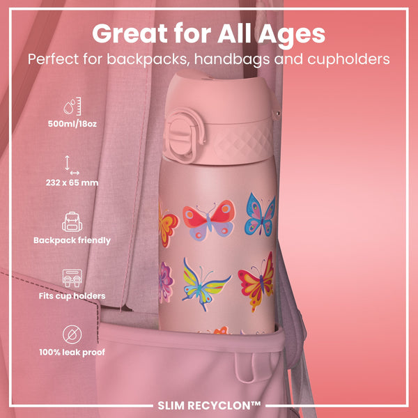 Ion8 Slim 18oz Recyclon - Butterfly