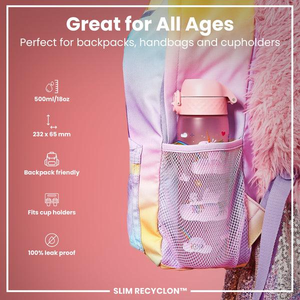 Ion8 Slim 18oz Recyclon - Unicorn Rainbows