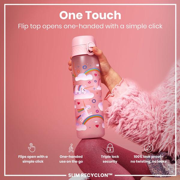 Ion8 Slim 18oz Recyclon - Unicorn Rainbows