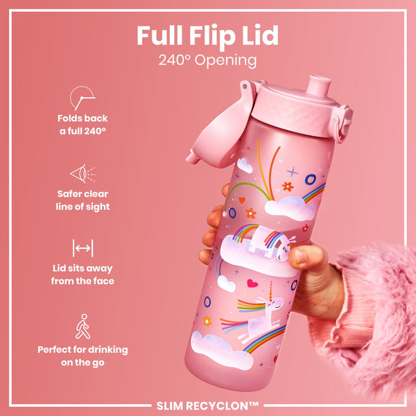 Ion8 Slim 18oz Recyclon - Unicorn Rainbows