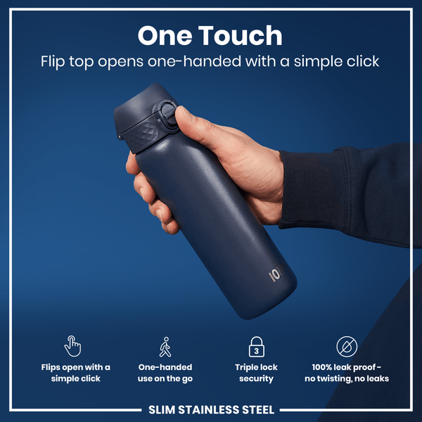 Ion8 Slim 20oz Lightweight Steel - Ash Navy