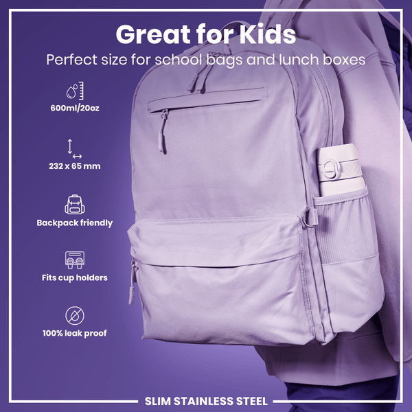 Ion8 Slim 20oz Lightweight Steel - Lilac Dusk