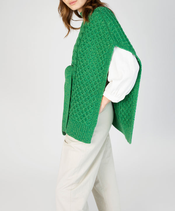 Irelands Eye Crocus Horseshoe Cable Cape Green Marl