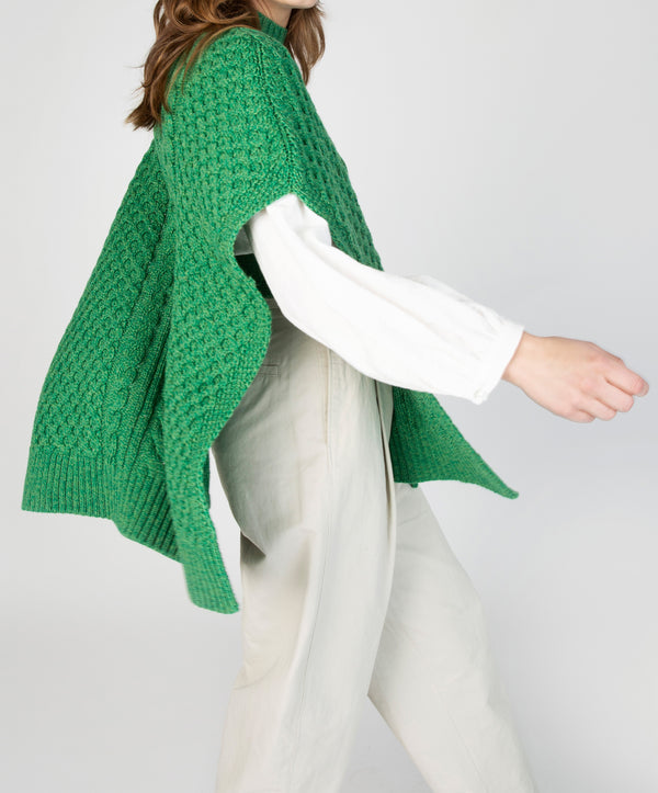 Irelands Eye Crocus Horseshoe Cable Cape Green Marl