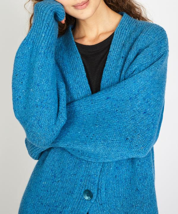 Irelands Eye Cumberland Oversized Cardigan Forget-Me-Not Blue