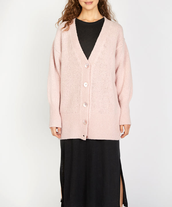 irelands eye Cumberland Oversized Cardigan Pink Mist