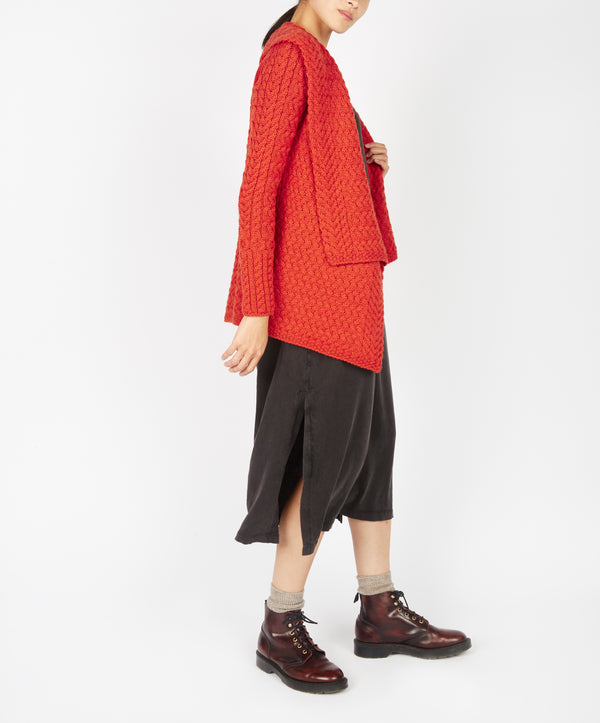 Irelands Eye Glenross Waterfall Cardigan Orange Marl